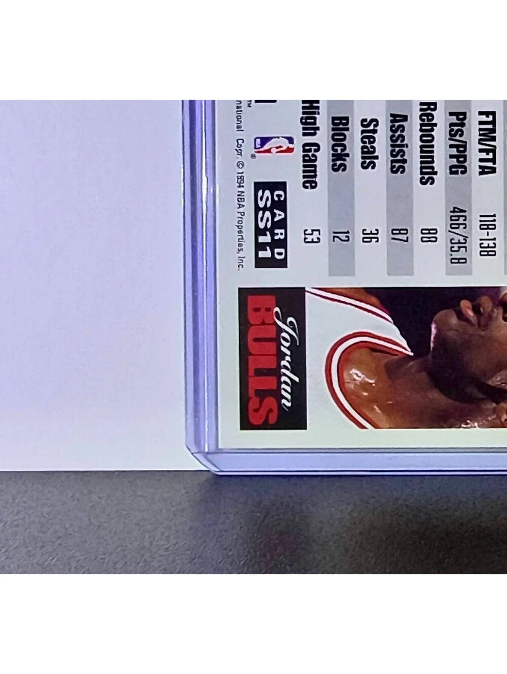 Michael Jordan 1993-94 Skybox Showdown Series VS Clyde Drexler Card Bulls